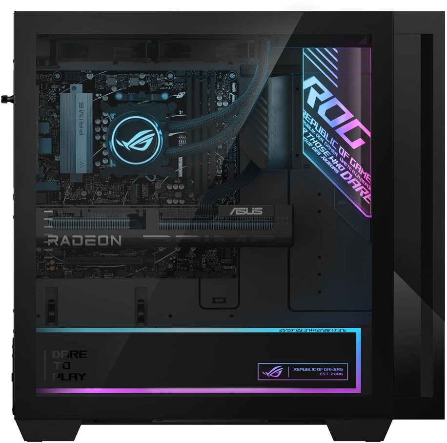 Carruzzo ASUS ROG G700 GM700TZ-R9800X212W AMD Ryzen™ 7 9800X3D 64 GB DDR5-SDRAM 2 TB SSD NVIDIA GeForce RTX 5080 Windows 11 Home Tower PC Juoda