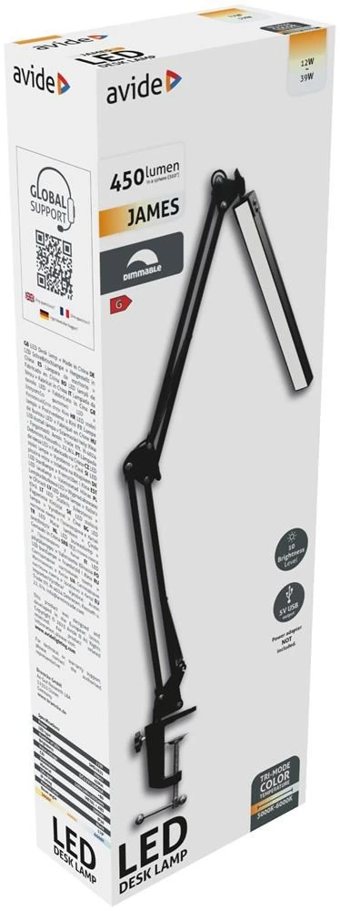 Avide LED stalinis šviestuvas James 12W USB