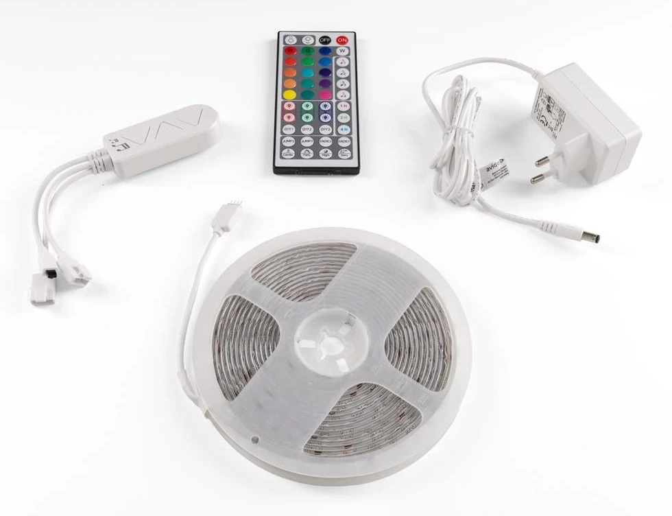 Carruzzo LED juosta Avide 16W RGB 5m WIFI+Music control, su pultu, IP65