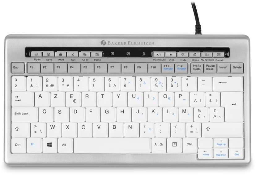 Bakker Elkhuizen Carruzzo BakkerElkhuizen S-board 840 klaviatūra Biuras USB QWERTY Anglų (JK) Šviesiai Žalia, Balta
