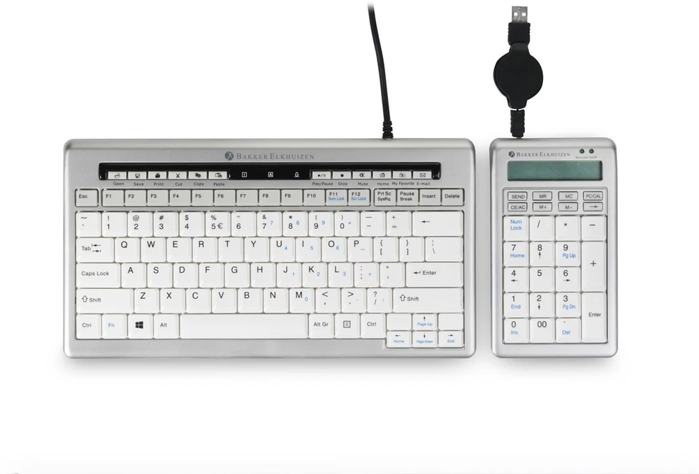 Bakker Elkhuizen Carruzzo BakkerElkhuizen S-board 840 Numeric skaičių klaviatūra PC USB Šviesiai Žalia, Balta