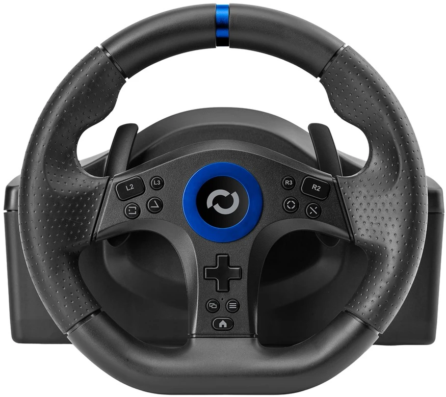 Carruzzo Blade BL7002 žaidimų valdiklis Juoda, Mėlyna USB Vairas + pedalai + pavarų perjungiklis PC, PlayStation 5