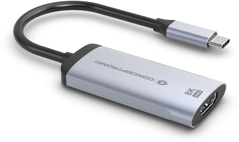 Carruzzo Conceptronic ABBY23G USB ekrano adapteris 7680 x 4320 pikseliai Sidabras