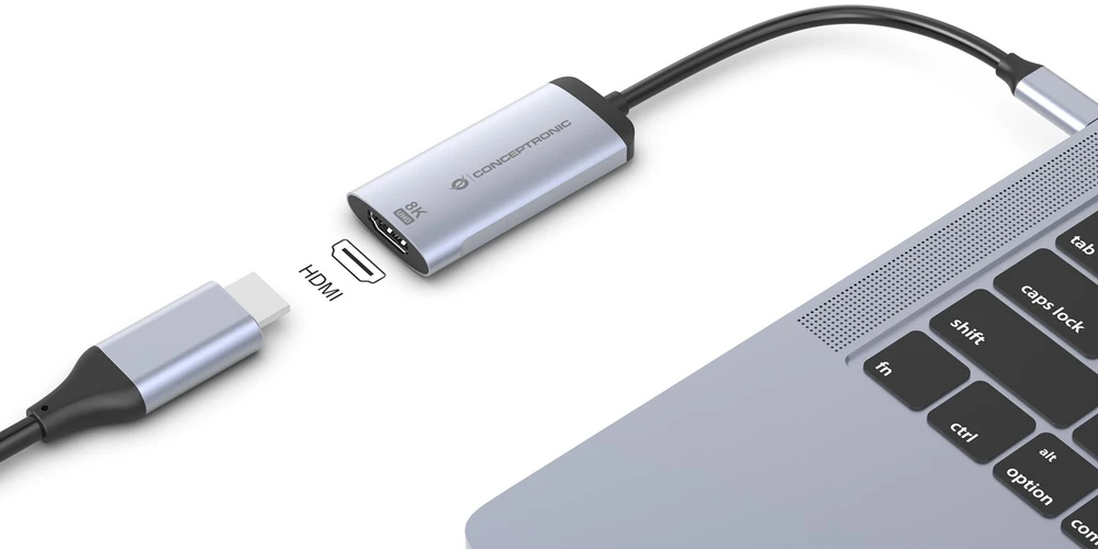 Carruzzo Conceptronic ABBY23G USB ekrano adapteris 7680 x 4320 pikseliai Sidabras