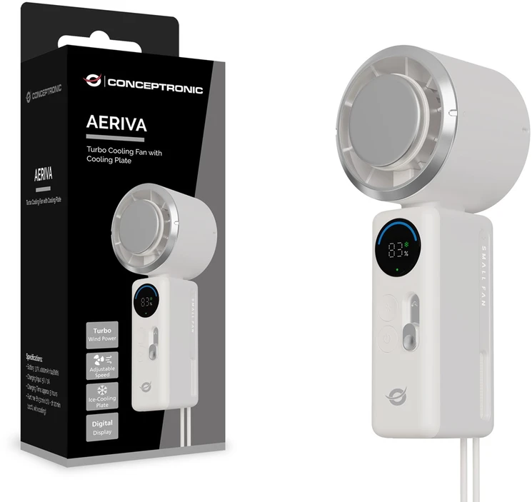 Carruzzo Conceptronic AERIVA03C asmeninis rankinis purkštuvas ir (arba) ventiliatorius Kreminė spalva Rankinis ventiliatorius