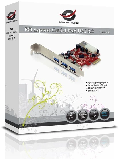 Carruzzo Conceptronic C4USB3EXI sąsajos plokštė / adapteris Vidinis USB 3.2 Gen 1 (3.1 Gen 1)