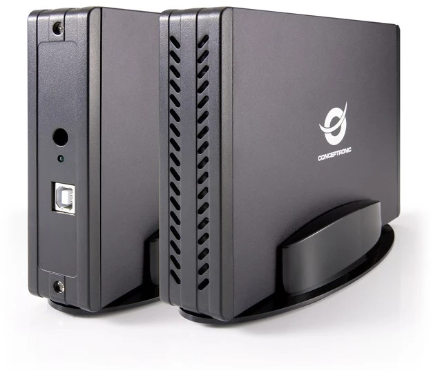 Carruzzo Conceptronic CHD3SU saugojimo diskų korpusas HDD korpusas Juoda 3.5″