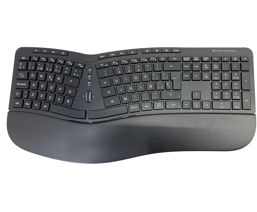Carruzzo Conceptronic ORAZIO02ES Klaviatūra ir pelė įskaityta Biuras Radijo dažnio belaidė QWERTY Ispanas Juoda
