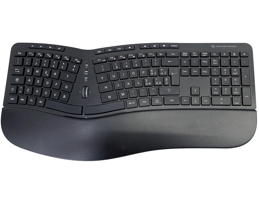 Carruzzo Conceptronic ORAZIO02IT Klaviatūra ir pelė įskaityta Biuras Radijo dažnio belaidė QWERTY Italų kalba Juoda
