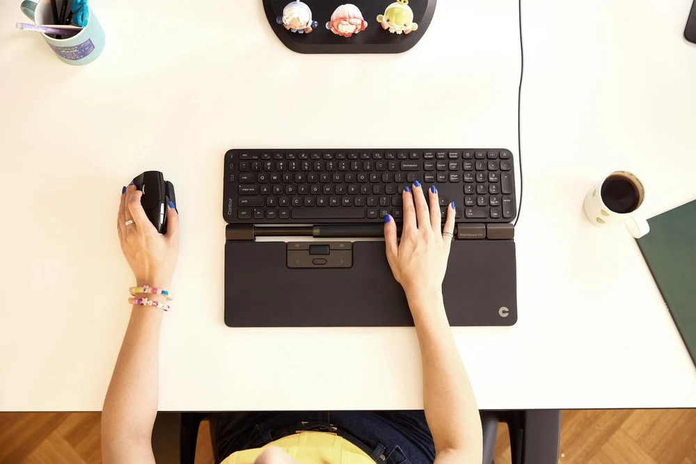 Carruzzo Contour Design RollerMouse Pro kompiuterinė pelė Biuras C tipo USB Optinis 2800 DPI