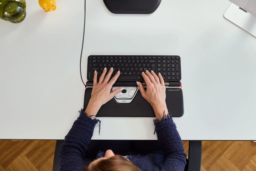 Carruzzo Contour Design RollerMouse Raudona Plus kompiuterinė pelė Biuras C tipo USB Optinis 2800 DPI
