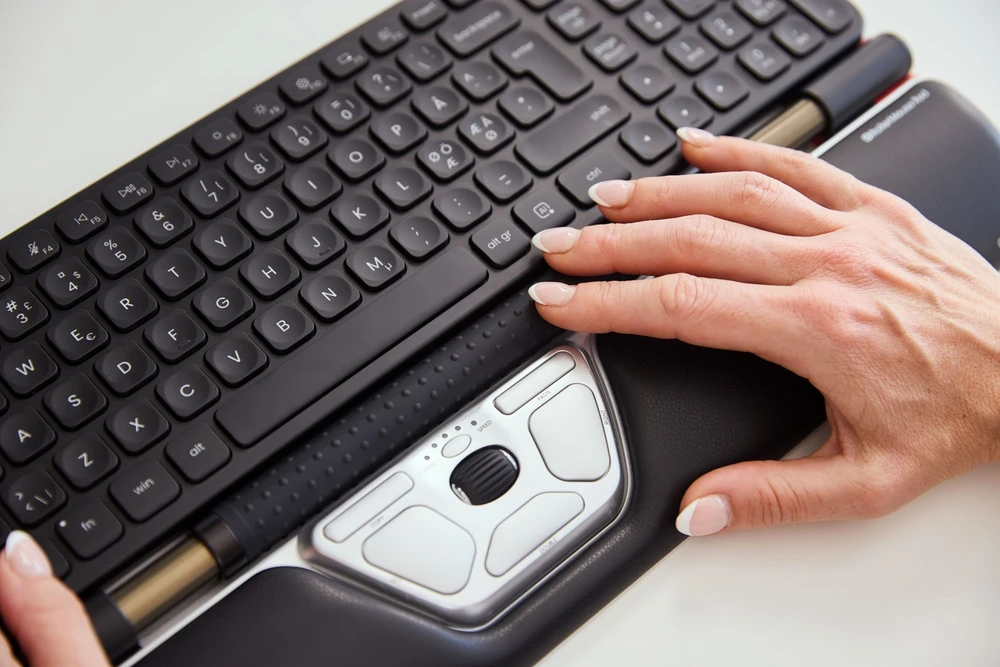 Pelė Contour RollerMouse Raudonas wireless sidabrinis
