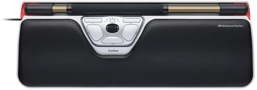Carruzzo Contour Design RollerMouse Raudona Plus kompiuterinė pelė Biuras C tipo USB Optinis 2800 DPI