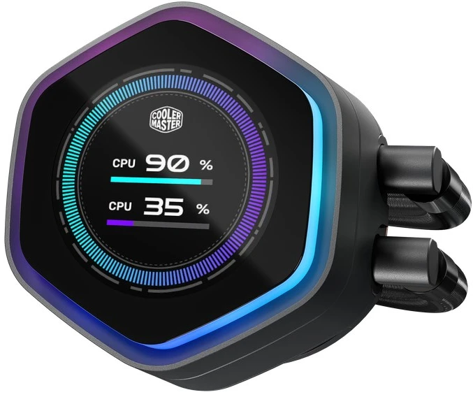 Carruzzo Cooler Master MasterLiquid Atmos II 360 LCD Juodas Procesorius Aušinimo skysčiu rinkinys 12 cm Juoda 1 vnt