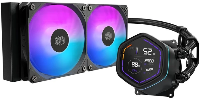 COL Cooler Master MasterLiquid Core Nex Digital Procesoriaus universalusis skystinis aušintuvas 12 cm Juodas 1 vnt.
