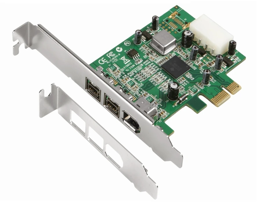 Carruzzo Dawicontrol DC-FW800 FireWire PCIe sąsajos plokštė / adapteris IEEE 1394/Firewire