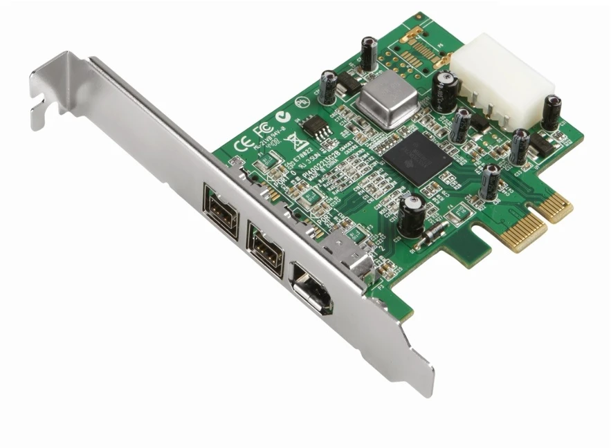 Carruzzo Dawicontrol DC-FW800 FireWire PCIe sąsajos plokštė / adapteris IEEE 1394/Firewire
