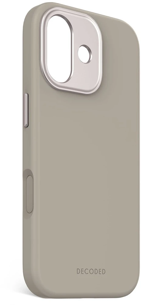 Decoded AntiMicrobial Silicone Backcover – silikoninis apsauginis dėklas, skirtas iPhone 17, suderinamas su MagSafe (soft taupe)
