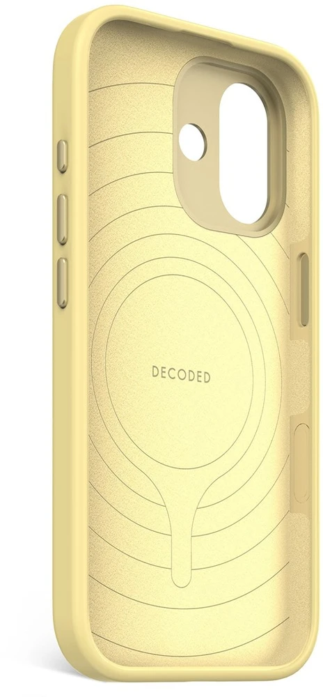 Decoded Antimikrobinis silikoninis MagSafe dėklas iPhone 17 - Geltonas
