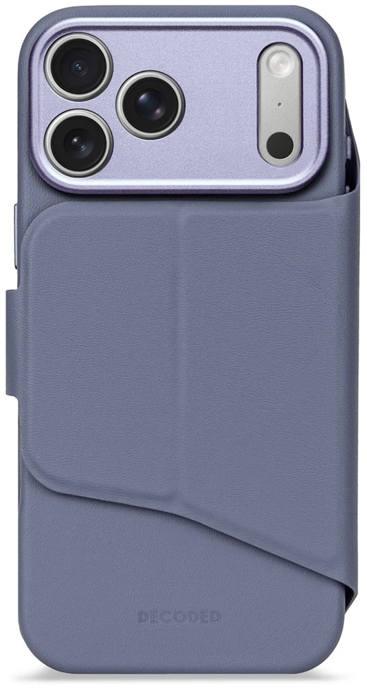 Carruzzo Decoded Tekstūrinio silikono Nuimamas Dėklas-Piniginė su MagSafe iPhone 17 Pro Max – Mėlynas