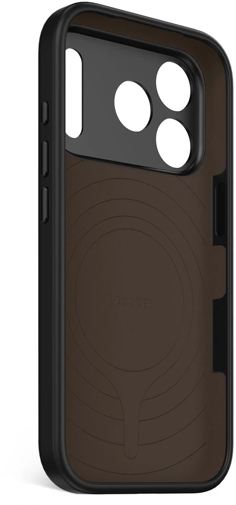 „Decoded“ antimikrobinis silikoninis galinis dangtelis – silikoninis apsauginis dėklas, skirtas „iPhone 17 Pro“, suderinamas su „MagSafe“ (phantom juodas)