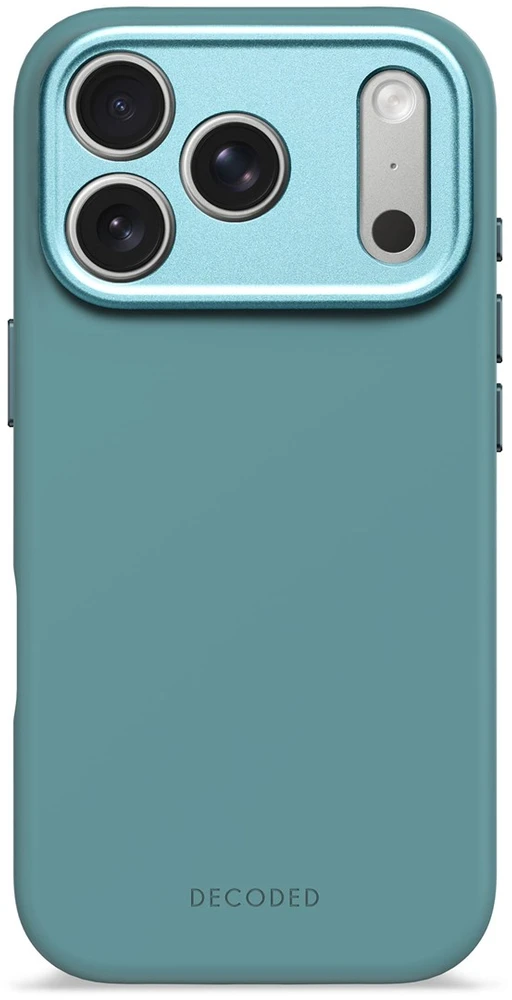 Mėlynas „Decoded“ antimikrobinis silikoninis galinis dangtelis - silikoninis apsauginis dėklas, skirtas „iPhone 17 Pro“, suderinamas su „MagSafe“ (retro mėlynas)