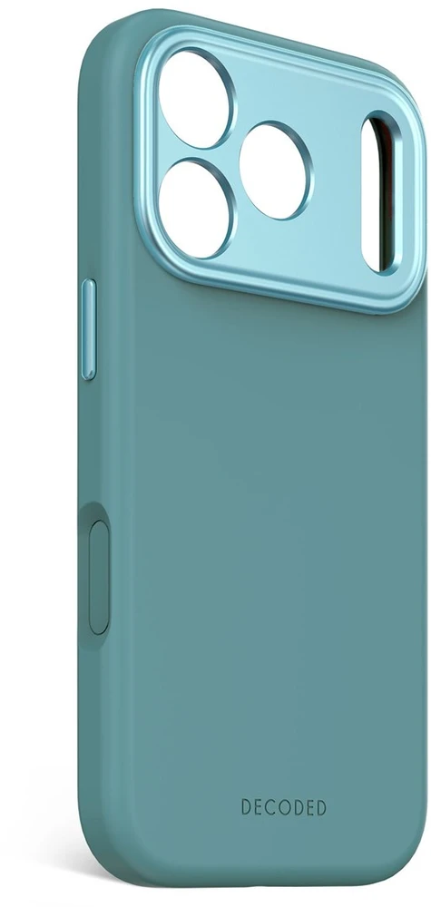 Mėlynas „Decoded“ antimikrobinis silikoninis galinis dangtelis - silikoninis apsauginis dėklas, skirtas „iPhone 17 Pro“, suderinamas su „MagSafe“ (retro mėlynas)