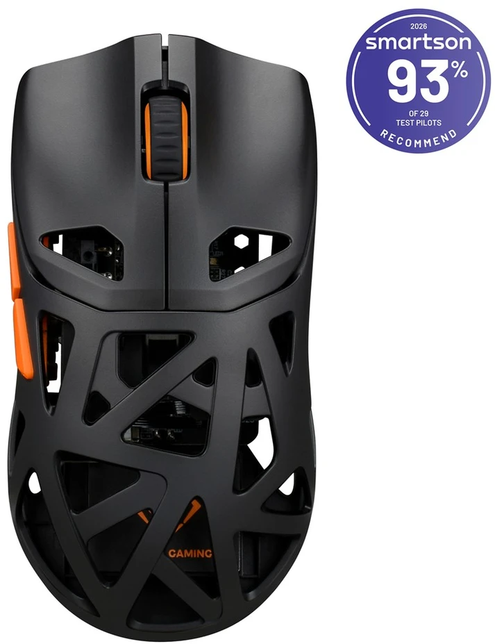DM370 belaidė itin lengva žaidimų pelė, DELTACO GAMING, 51g.,3311 IC, 12 000 DPI / GAM-188 / 4222406