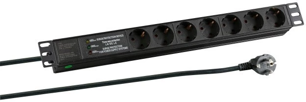 Carruzzo EFB Elektronik EK631DE.3 elektros tinklo ilgintuvas 2 m 7 AC išvestis(ys / čių) Vidaus Juoda