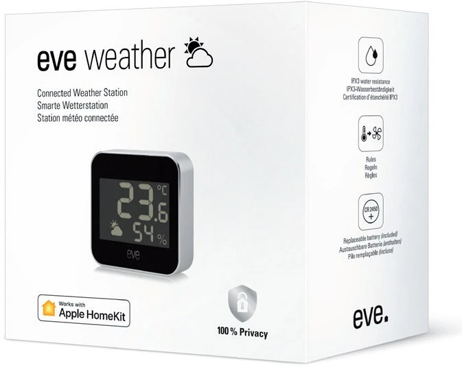 Carruzzo Eve Systems EVE Weather - prijungta Orų stotelė, skirta Apple HomeKit