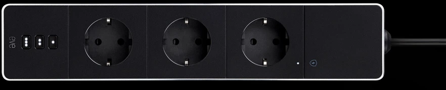 Eve Systems EVE Energy Strip – prijungtas trigubas Apple HomeKit lizdas