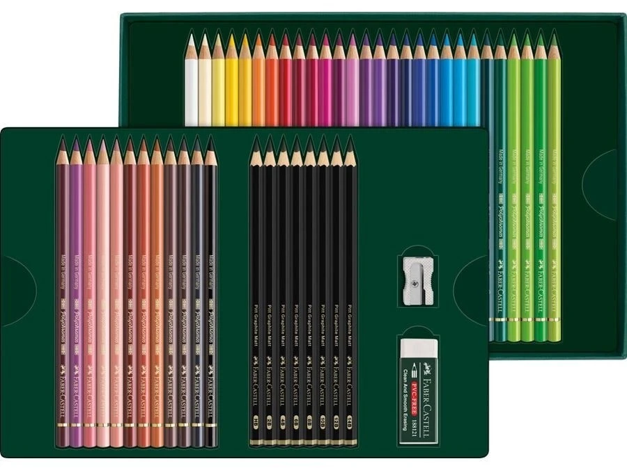 Carruzzo Faber-Castell Polychromos & Pitt Graphite Matt Set Multi spalvos 48 vnt