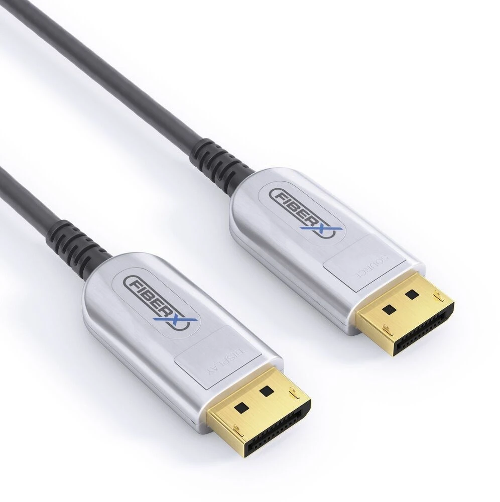 Purelink Carruzzo FiberX FX-I260-010 „DisplayPort“ kabelis 10 m Juoda, Sidabras