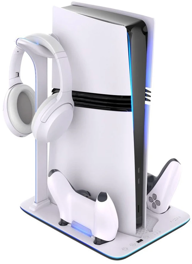 FIKSUOTA dokų stotis, skirta PlayStation 5 (Pro/Slim), juoda ir balta | Fixed