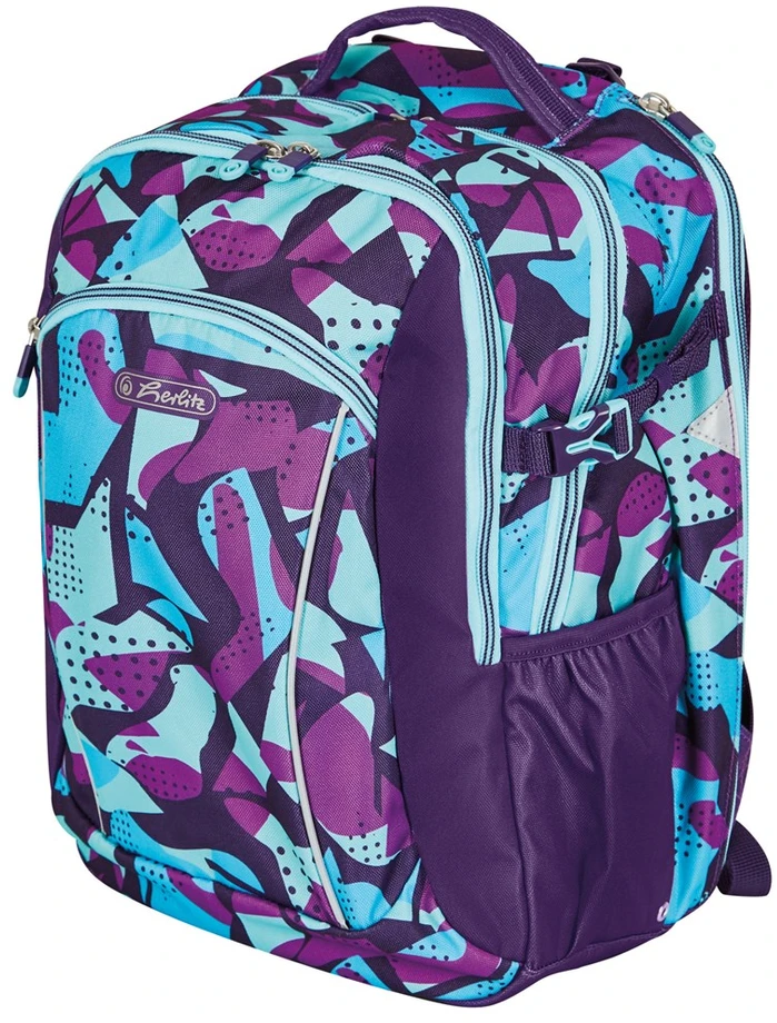 Carruzzo Herlitz Ultimate CamoPurple kuprinė Mokyklinė kuprinė Mėlyna, Violetinė Poliesteris