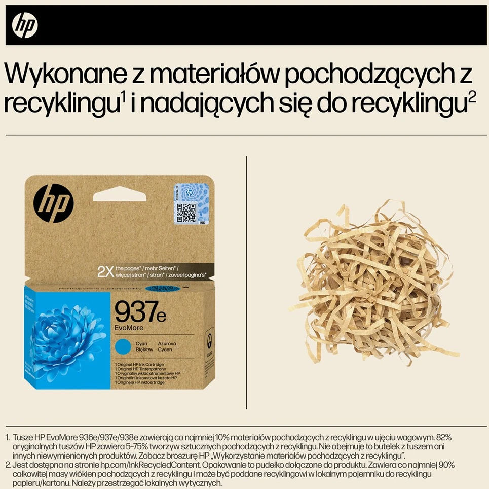 HP No. 937 mėlynas Instant Ink EVOMORE