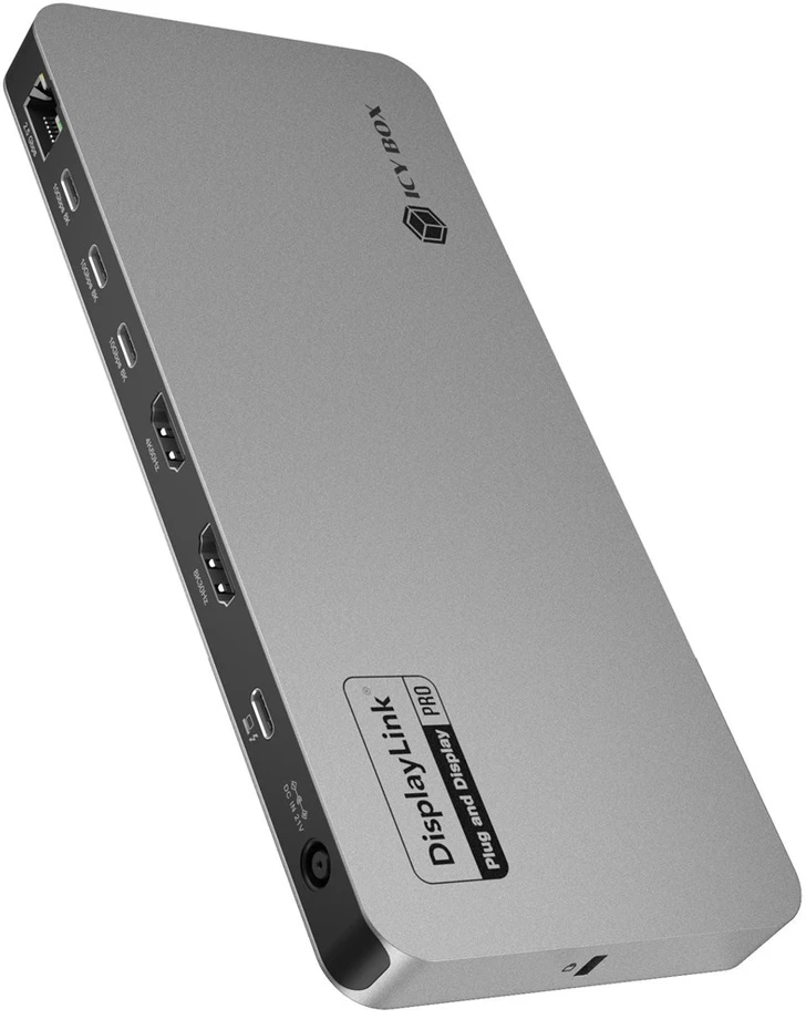 Carruzzo ICY BOX IB-DK7402-C31 Vielinis USB 3.2 Gen 2 (3.1 Gen 2) Type-C Juoda, Antracitas