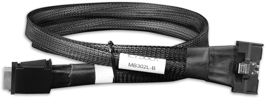 Carruzzo Icy Dock MB302L-B „Serial Attached SCSI“ (SAS) kabelis 0,5 m Juoda