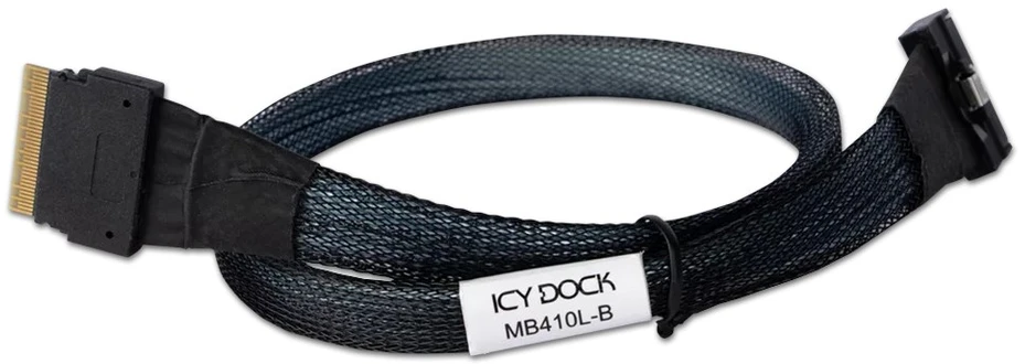 Carruzzo Icy Dock MB410L-B „Serial Attached SCSI“ (SAS) kabelis 0,5 m Juoda