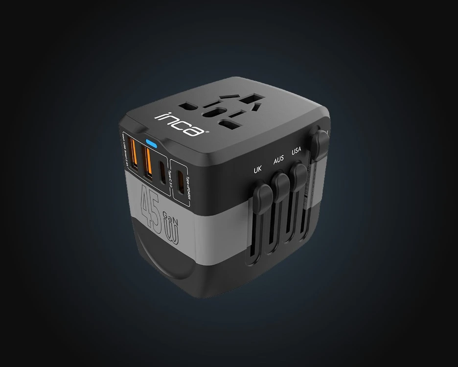 Carruzzo Inca IPW-45SA maitinimo kištukų adapteris Universalus Juoda