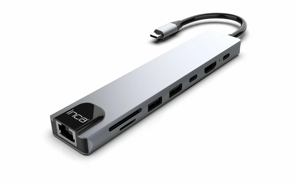 Carruzzo Inca ITPC-7T sąsajos šakotuvas C tipo USB 1000 Mbit/ai Aliuminis