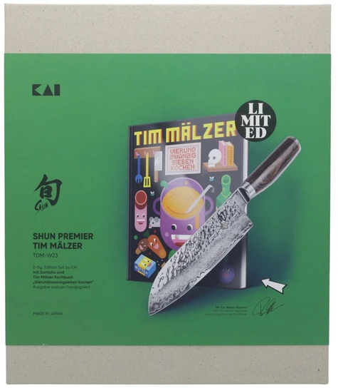 Carruzzo Kai Shun Premier Tim Mälzer Santoku Peilis + Book