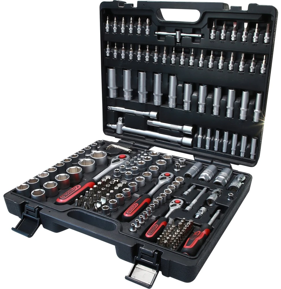 Įrankių rinkinys 1/4+3/8+1/2'' 179 vnt, KS Tools