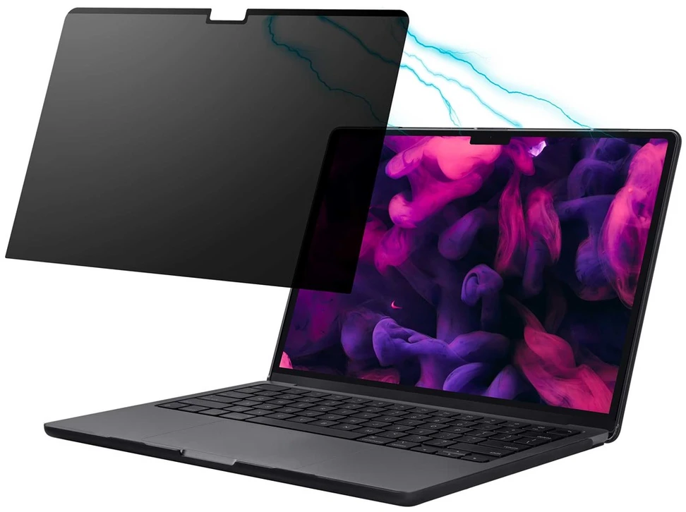 Dėklas LAUT Prime privatumo magnetas – magnetinė privatumo plėvelė, skirta „Macbook Air 15“ M2 2022 / M3 2024 / M4 2025