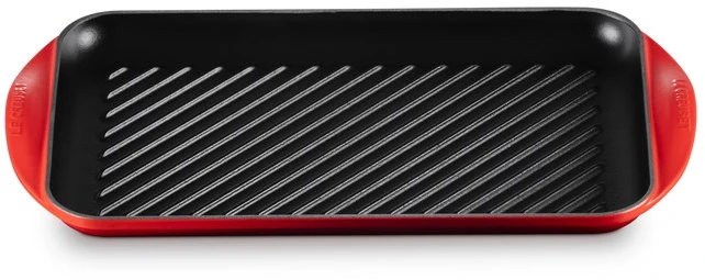 Virtuvės Indai - Le Creuset Grilio Lenta Didelė 47x25cm Ketaus Vyšninė Raudona
