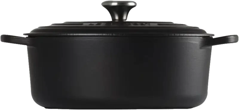 Virtuvinis Indas - Le Creuset Signature Keptuvė 8.9L Emaliuotas Ketaus Karščiui Atsparus Juodas