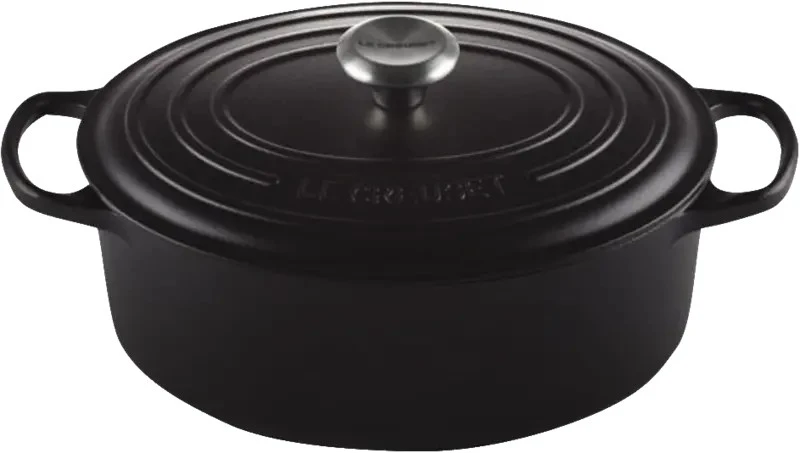 Virtuvinis Indas - Le Creuset Signature Keptuvė 8.9L Emaliuotas Ketaus Karščiui Atsparus Juodas