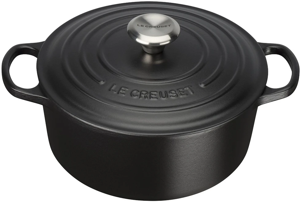 Puodas LeCreuset Signature 24 cm, juodas