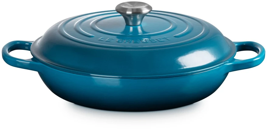 Virtuvės Indai - Le Creuset Signature Seklioji Keptuvė 30cm Gili Mėlyna