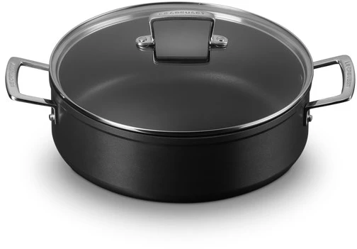 Indų Rinkinys - Le Creuset Patvarus Nelipnus Sautėjus 28cm su Stiklo Dangčiu